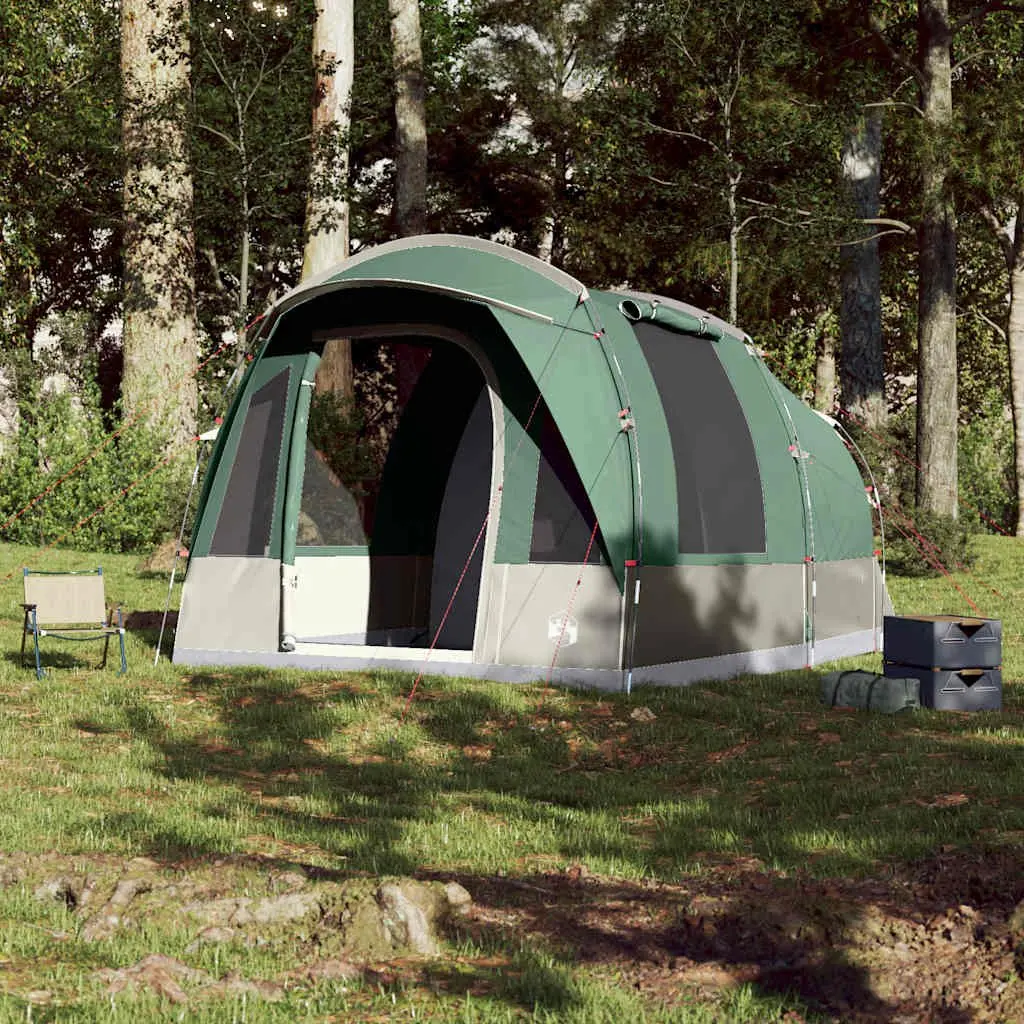 Camping Tent Green 3-Person Waterproof Fibreglass Poles Easy Setup