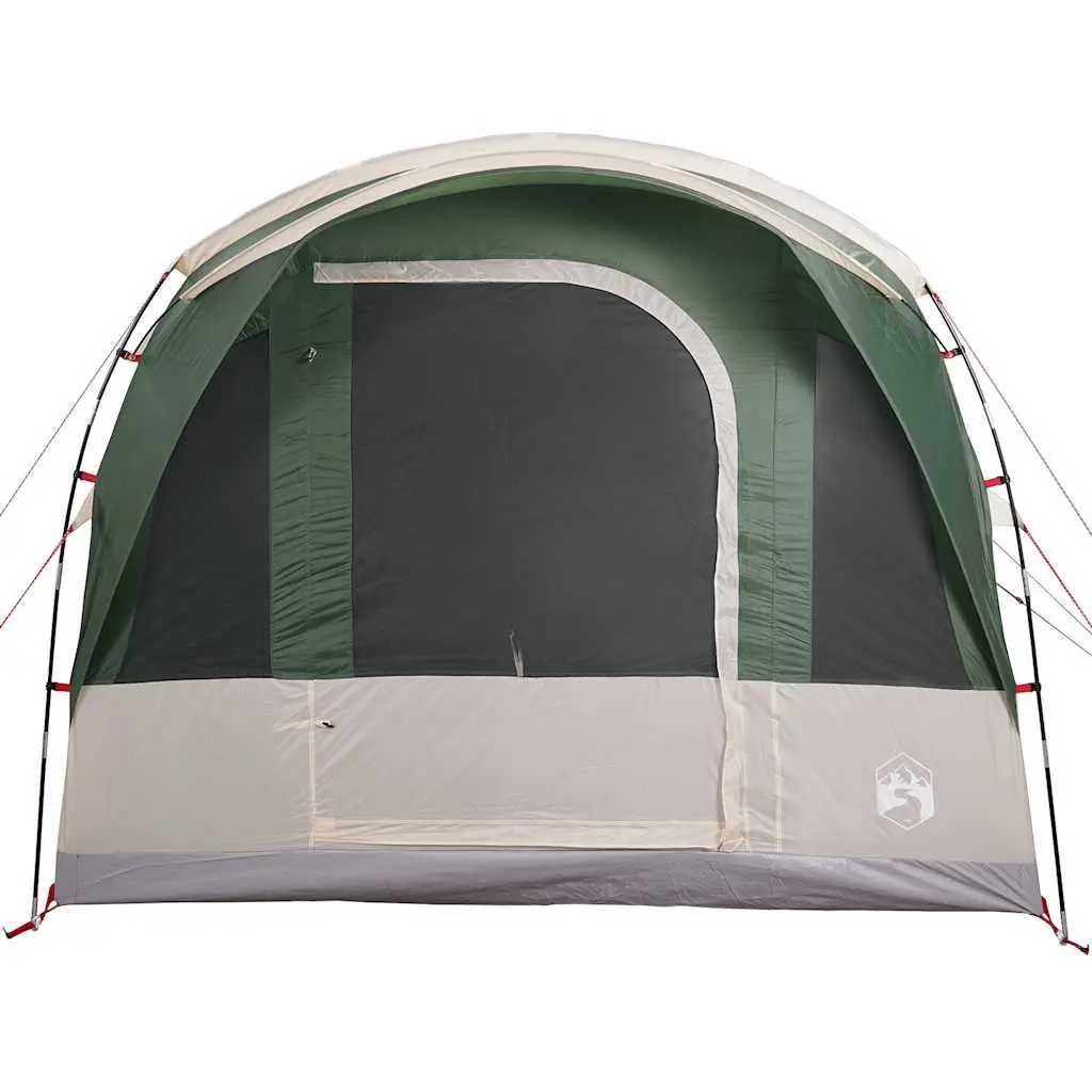 Camping Tent Green 3-Person Waterproof Fibreglass Poles Easy Setup
