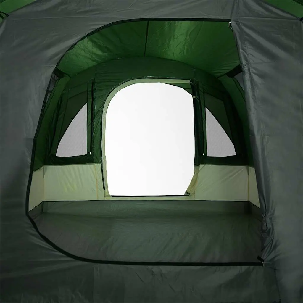 Camping Tent Green 3-Person Waterproof Fibreglass Poles Easy Setup