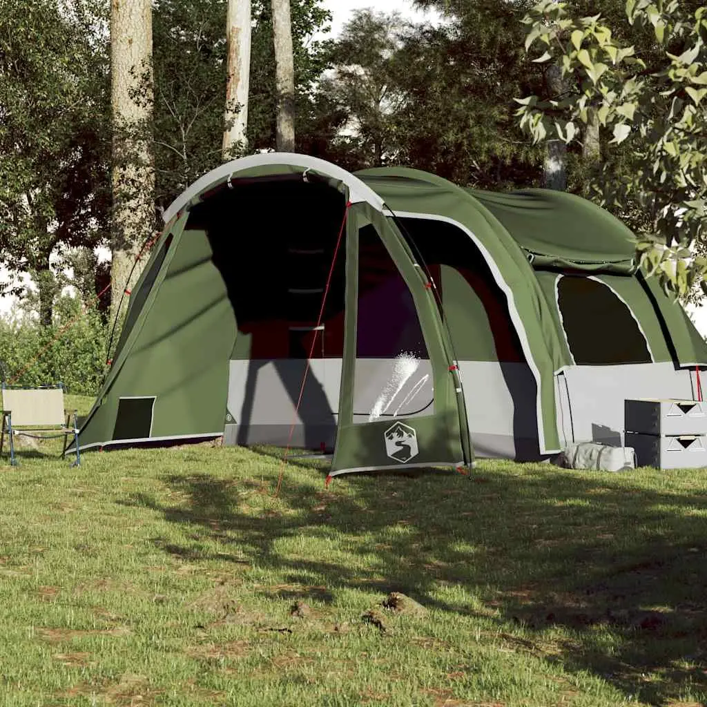 6 Person Waterproof Green Family Tent Easy Setup Portable Outdoor Shelter
