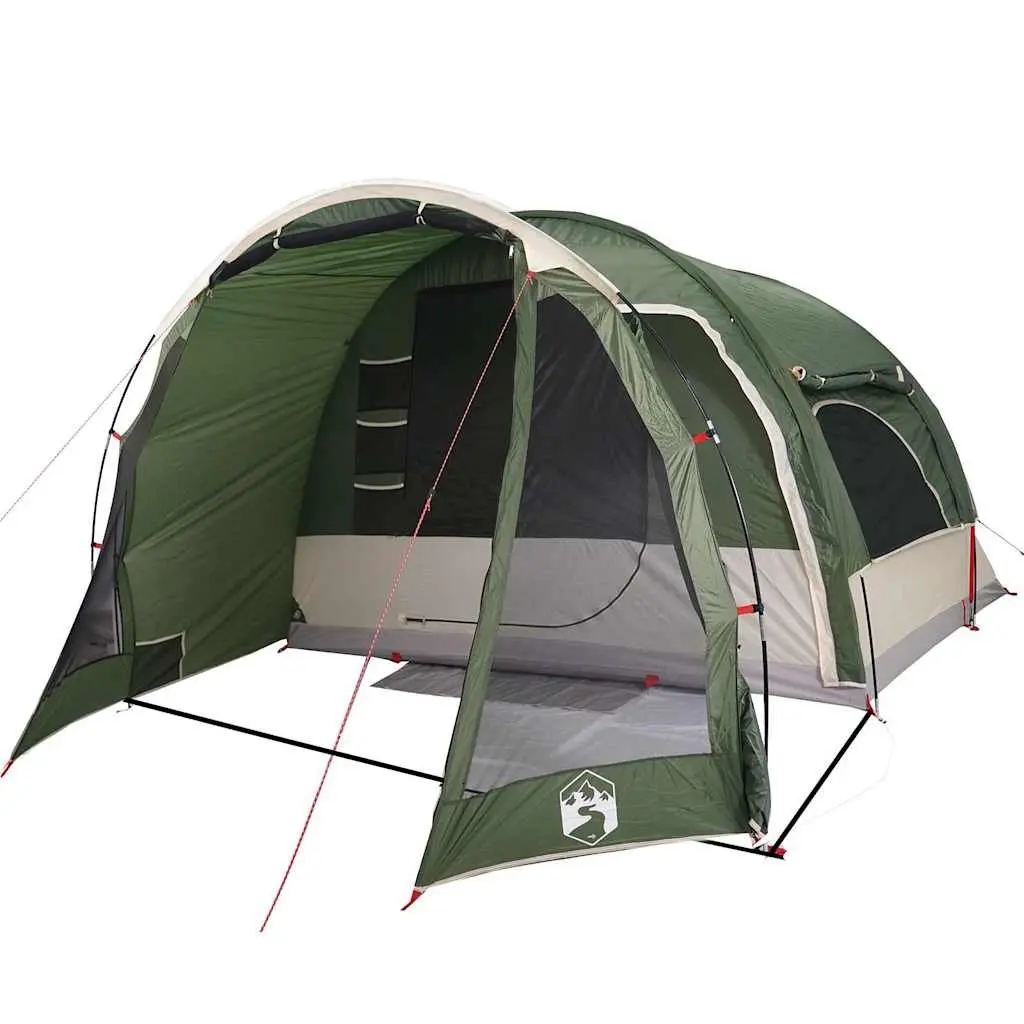 6 Person Waterproof Green Family Tent Easy Setup Portable Outdoor Shelter