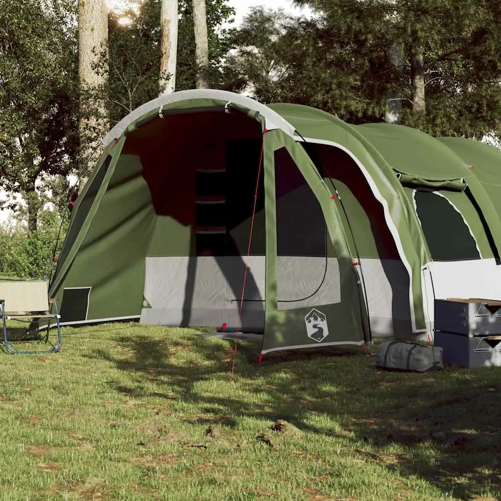 Family Tunnel Tent Green 8-Person Waterproof Easy Setup