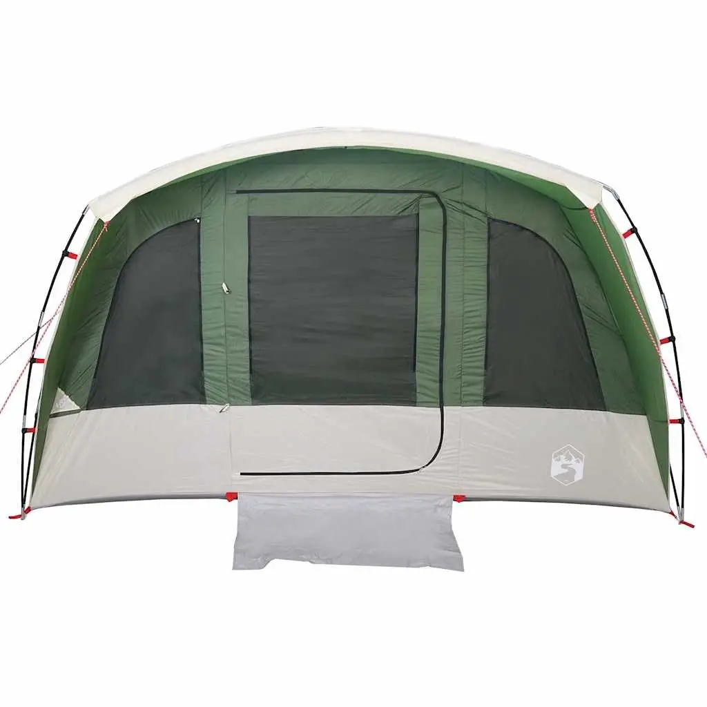 Family Tunnel Tent Green 8-Person Waterproof Camping Outdoor Fibreglass Poles