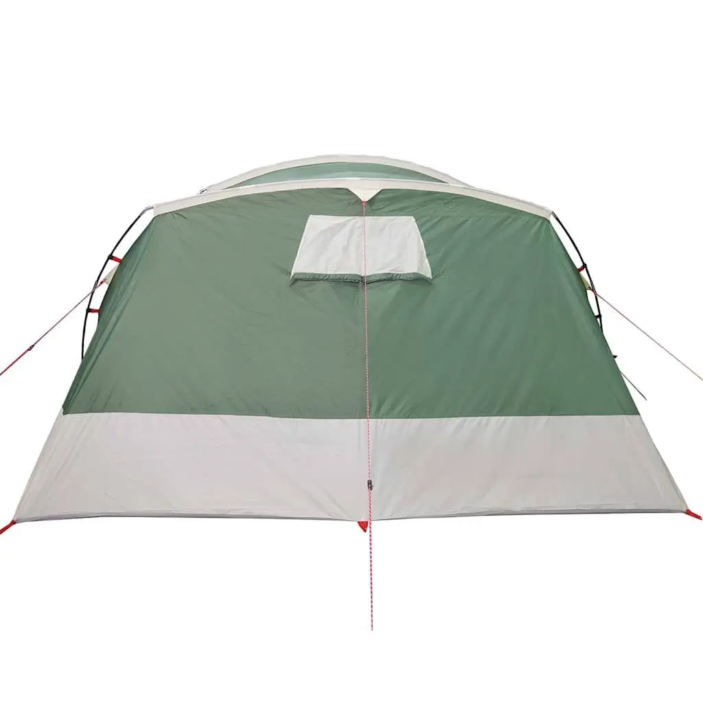 Family Tunnel Tent Green 8-Person Waterproof Camping Outdoor Fibreglass Poles