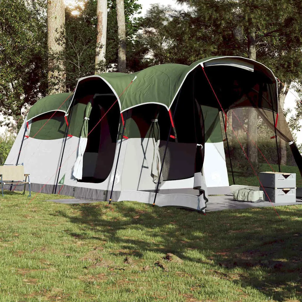 Tunnel Tent Green 8-Person Waterproof Family Camping Outdoor Shelter