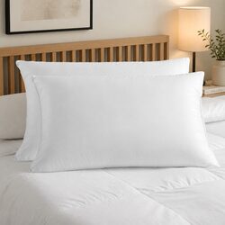 Gusset Pillow Twin Pack 50x75cm Medium-Firm Support Head Neck Side Back Sleepers