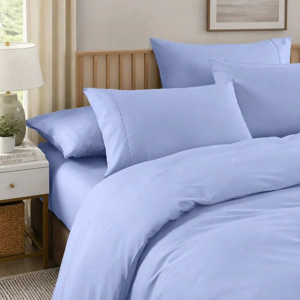 Bedding Combo Set 6 Piece King Bamboo Cooling 2000TC Fitted Sheet Quilt Cover