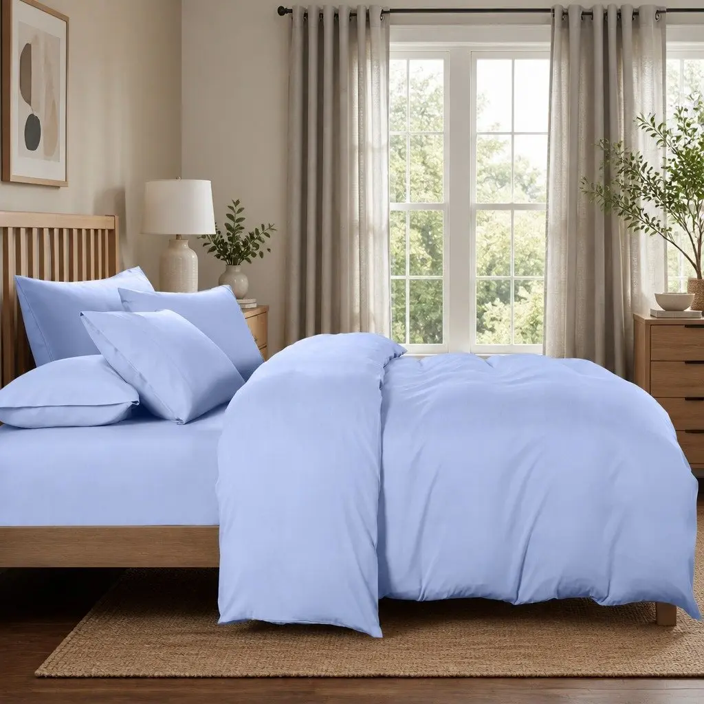 Bedding Combo Set 6 Piece King Bamboo Cooling 2000TC Fitted Sheet Quilt Cover