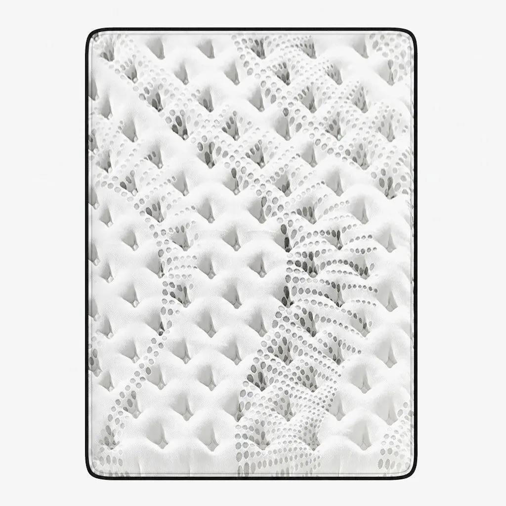 Double Mattress White-Grey 137cm x 190cm 5 Zone Euro Top Medium Firm Pocket Spring Pressure Relief
