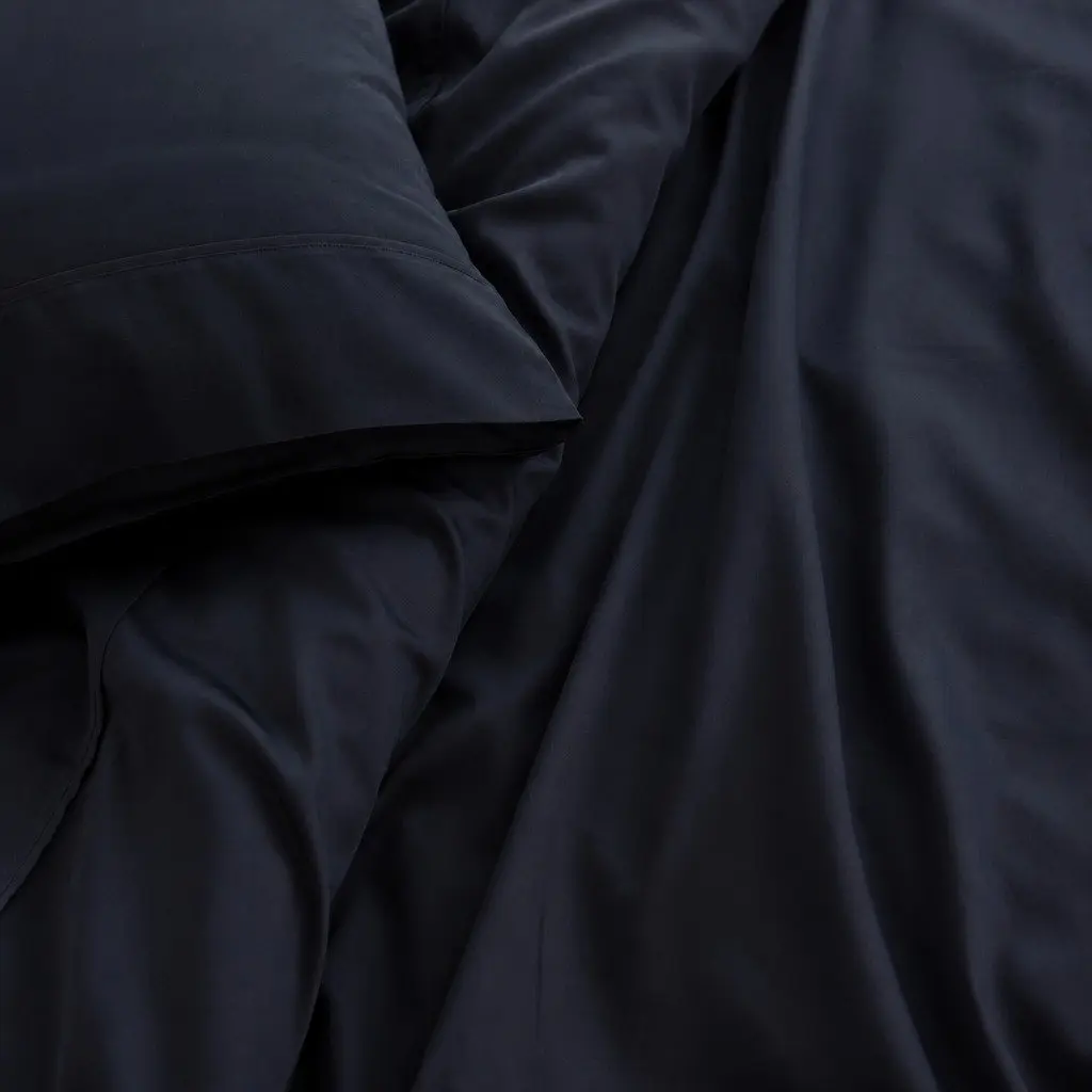 Queen Sheet Set Charcoal 1000TC Bamboo Cotton Blend Smooth-Glide Hypoallergenic
