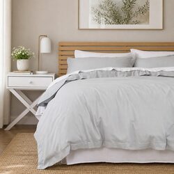 Bamboo Cotton Quilt Cover Set King - 1000TC Cool Grey
