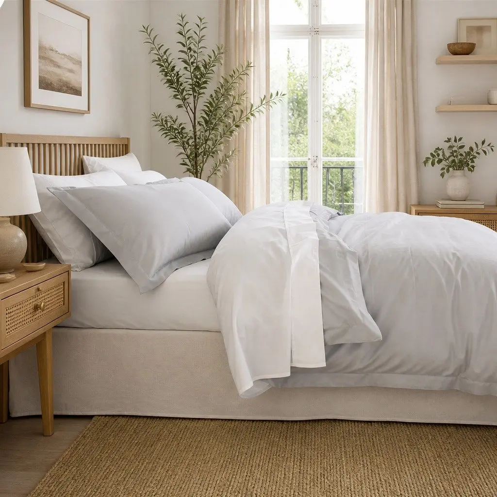 Quilt Cover Set Cool Grey King 1000TC Bamboo Cotton Blend Hypoallergenic Moisture-Wicking