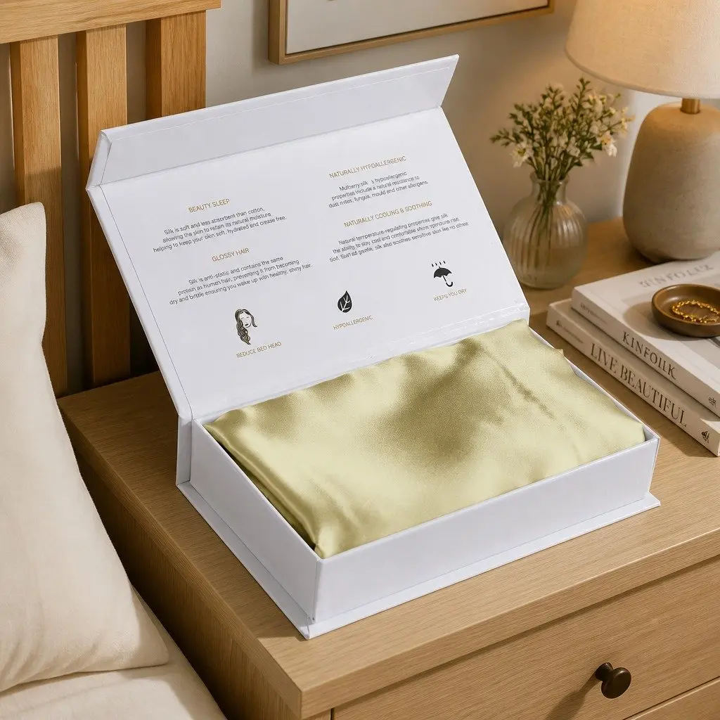 Mulberry Silk Pillowcase Sage 51x76cm Hypoallergenic Breathable