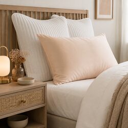 Silk Pillowcase Single Pack Champagne Pink 51cm x 76cm Bedding Sleep