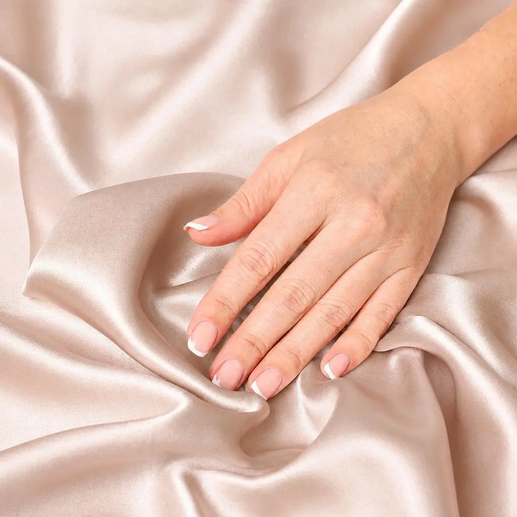 Silk Pillowcase Champagne Pink 51cm x 76cm Pure Mulberry Silk Dual-Sided Hypoallergenic Breathable
