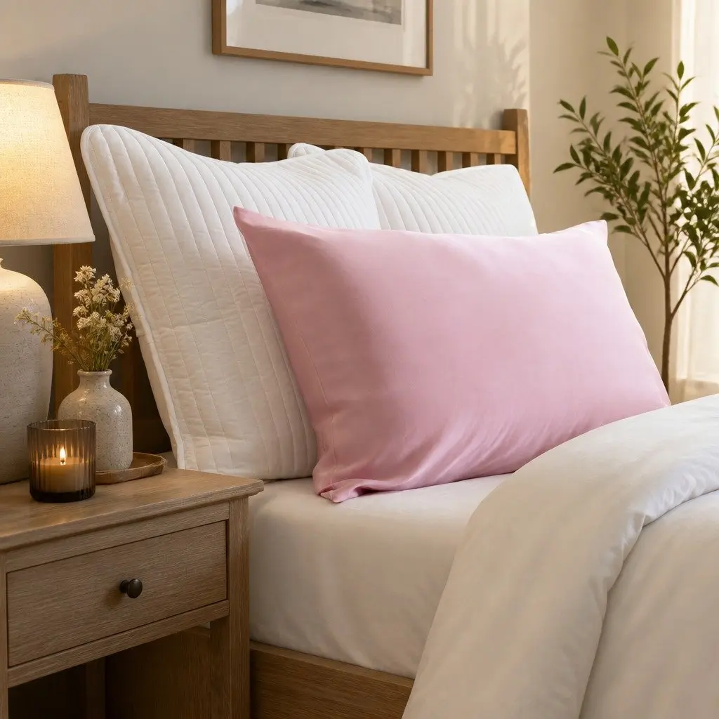 Silk Pillowcase Lilac Single Pack Pure Mulberry Silk Hypoallergenic Breathable Temperature Regulating