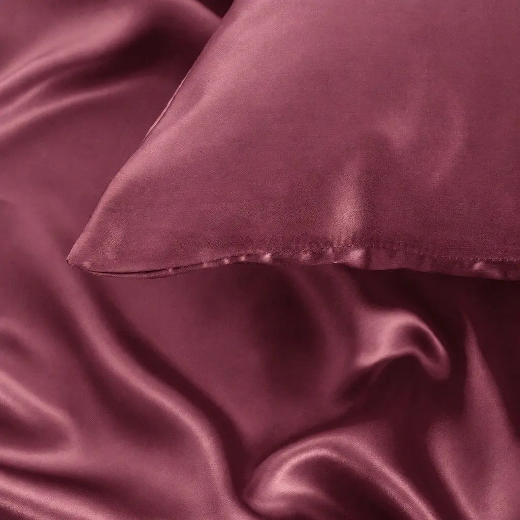 Silk Pillowcase Malaga Wine 51cm x 76cm Hypoallergenic Breathable