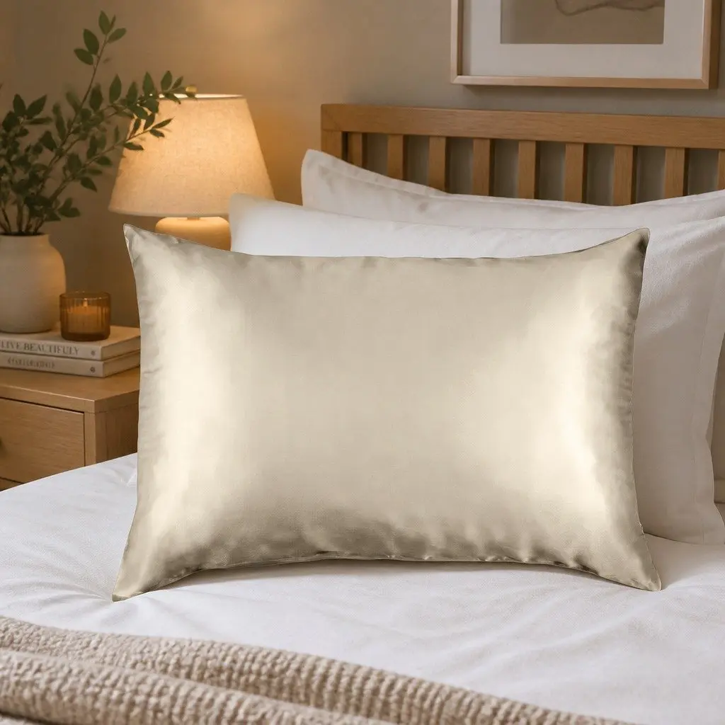 Silk Pillowcase Sage Single Dual-Sided Mulberry Soft Luxury Bedding Sleep Comfort