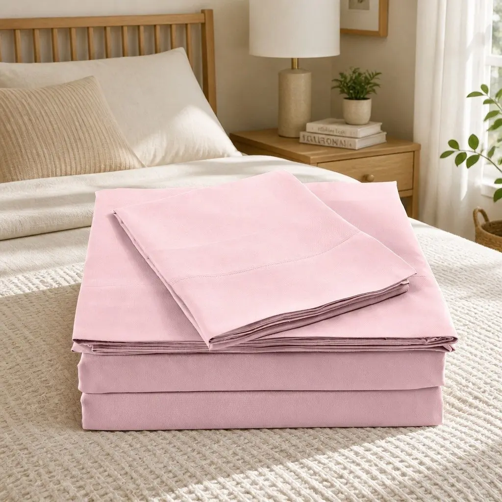 Bamboo Blended Sheet Set Bubble Bath Queen Size Soft Comfort 1000 Thread Count