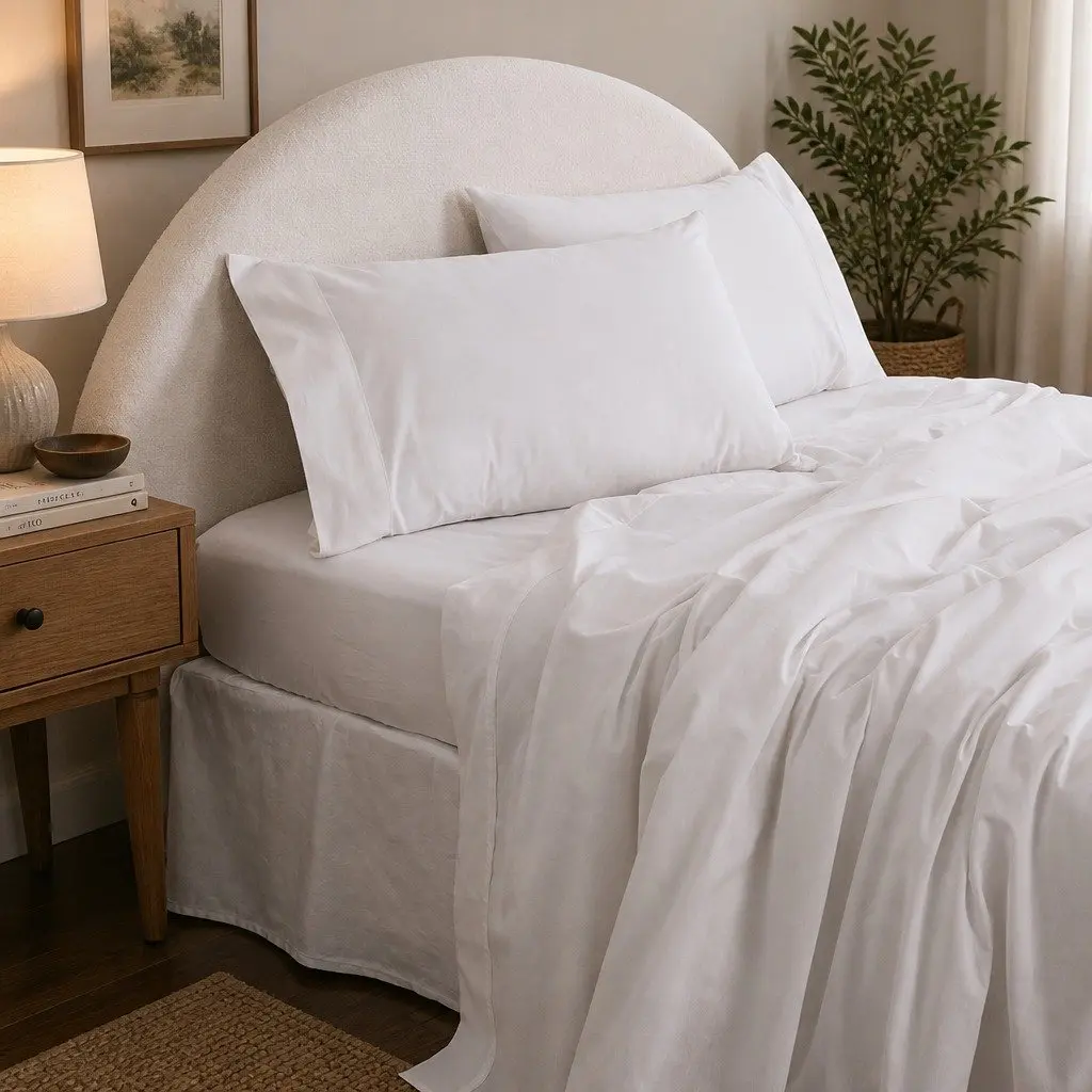 King Cotton Sheet Set Vintage Washed Pure Cotton Bedding Soft Breathable