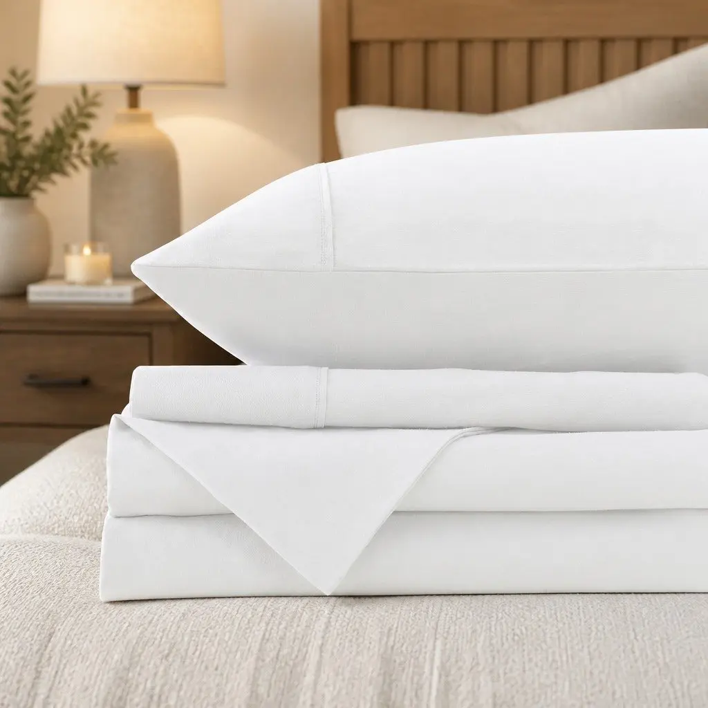 King Cotton Sheet Set Vintage Washed Pure Cotton Bedding Soft Breathable