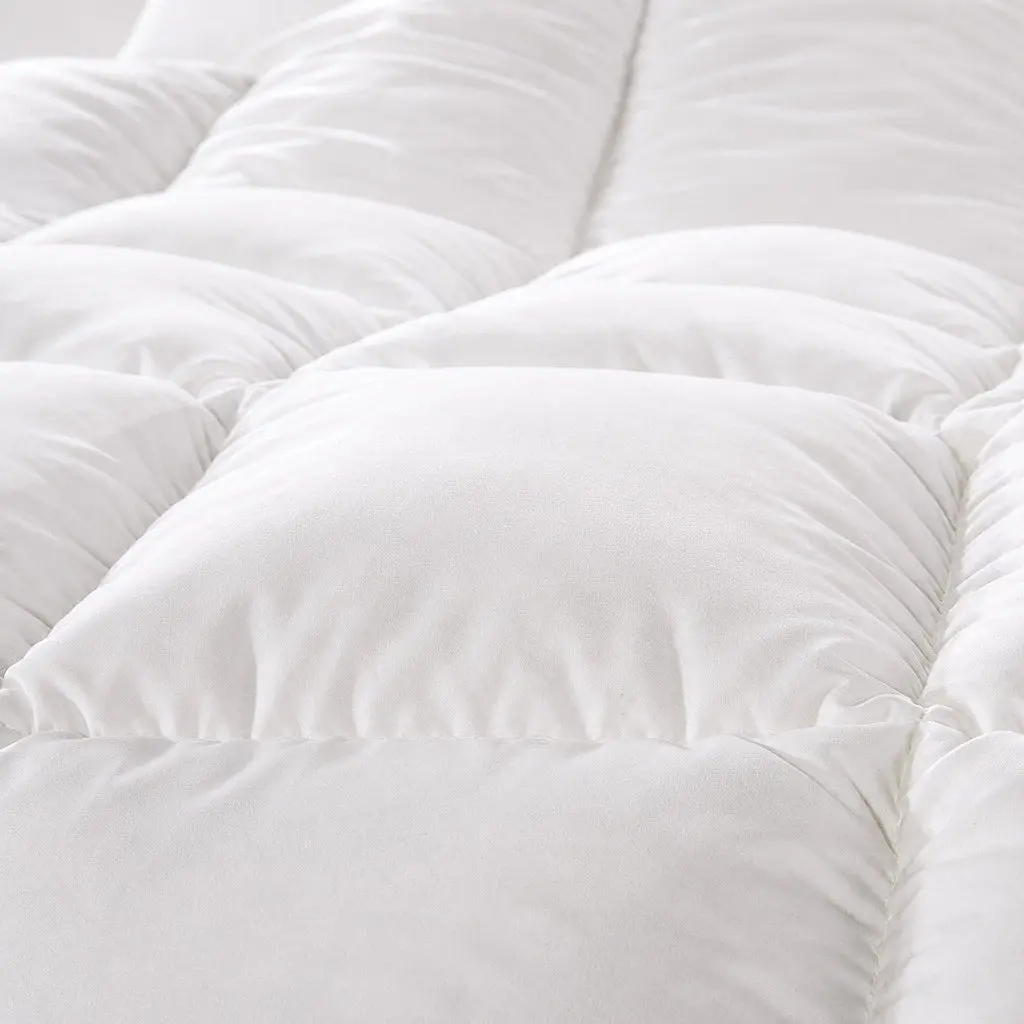 Goose Feather Down Quilt Double 500GSM All-Season Baffle Box Construction