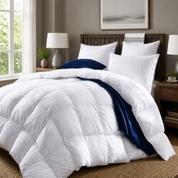 Duck Down Quilt Single All Season 233TC Cotton Cover 500GSM Baffle Box