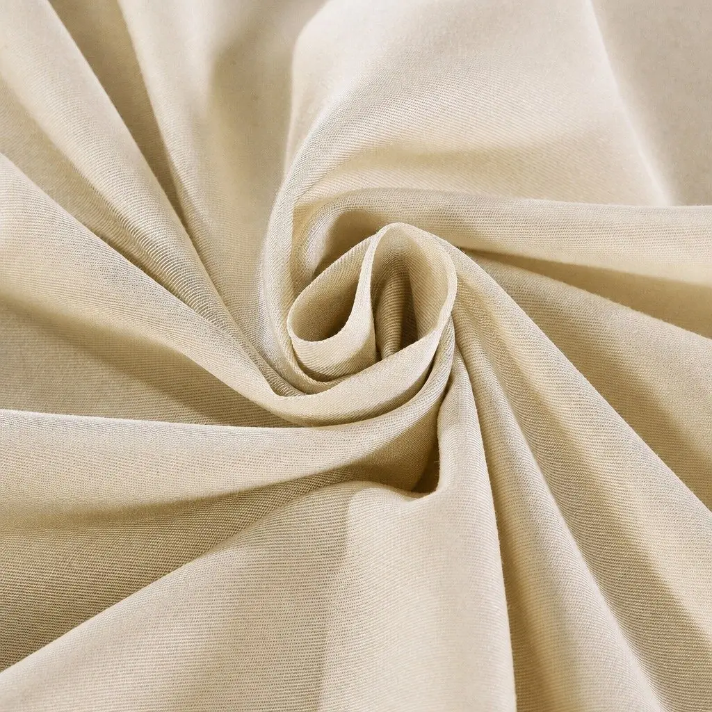 Bamboo Blend Sheet Set Dark Ivory Double Bed 1000TC Fitted Flat Pillowcases