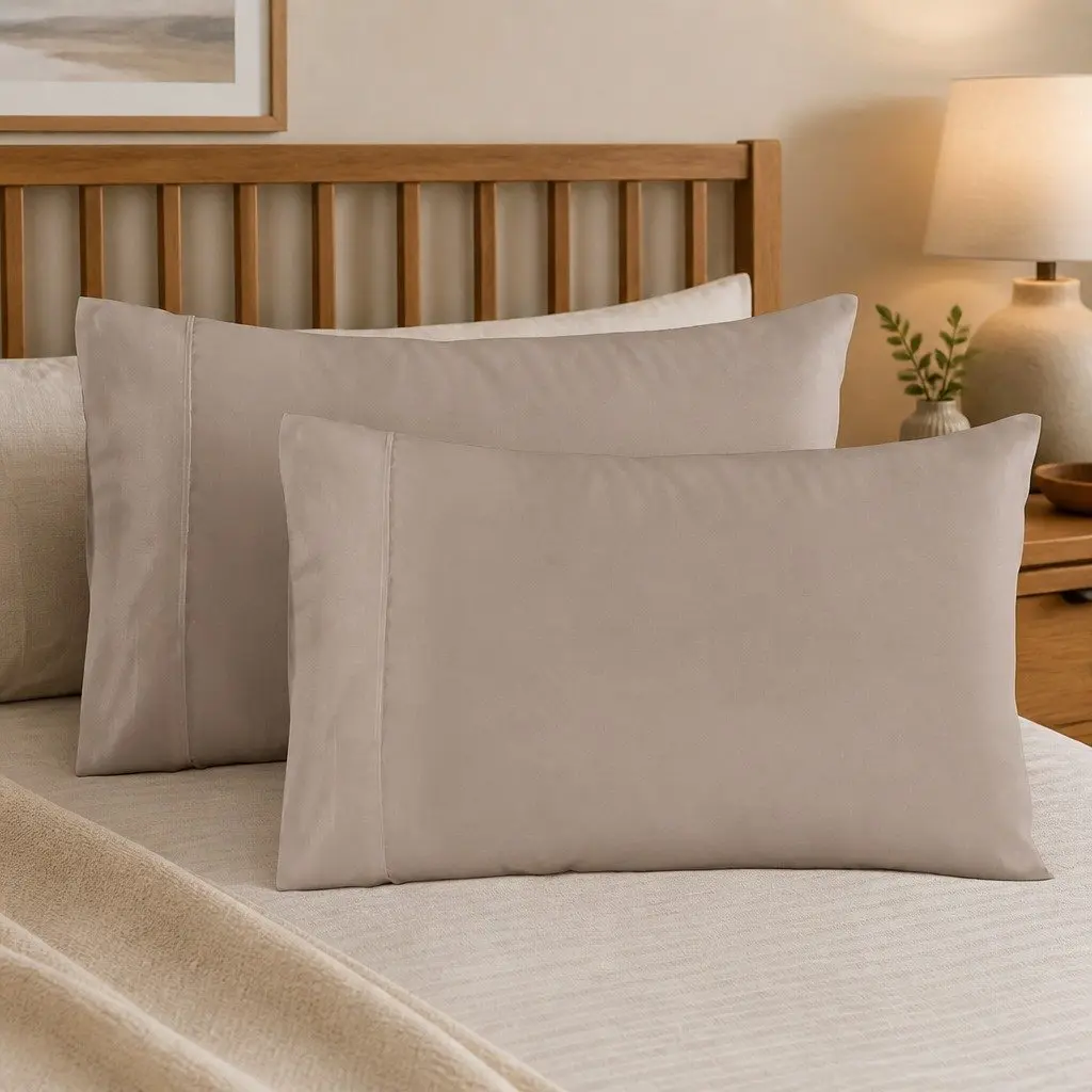 King Sheet Set Warm Grey 1000TC Bamboo Blend Hypoallergenic Satin Smooth