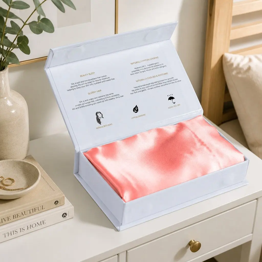 Mulberry Silk Pillowcase Blush 51x76cm Hypoallergenic Breathable Non-Slip