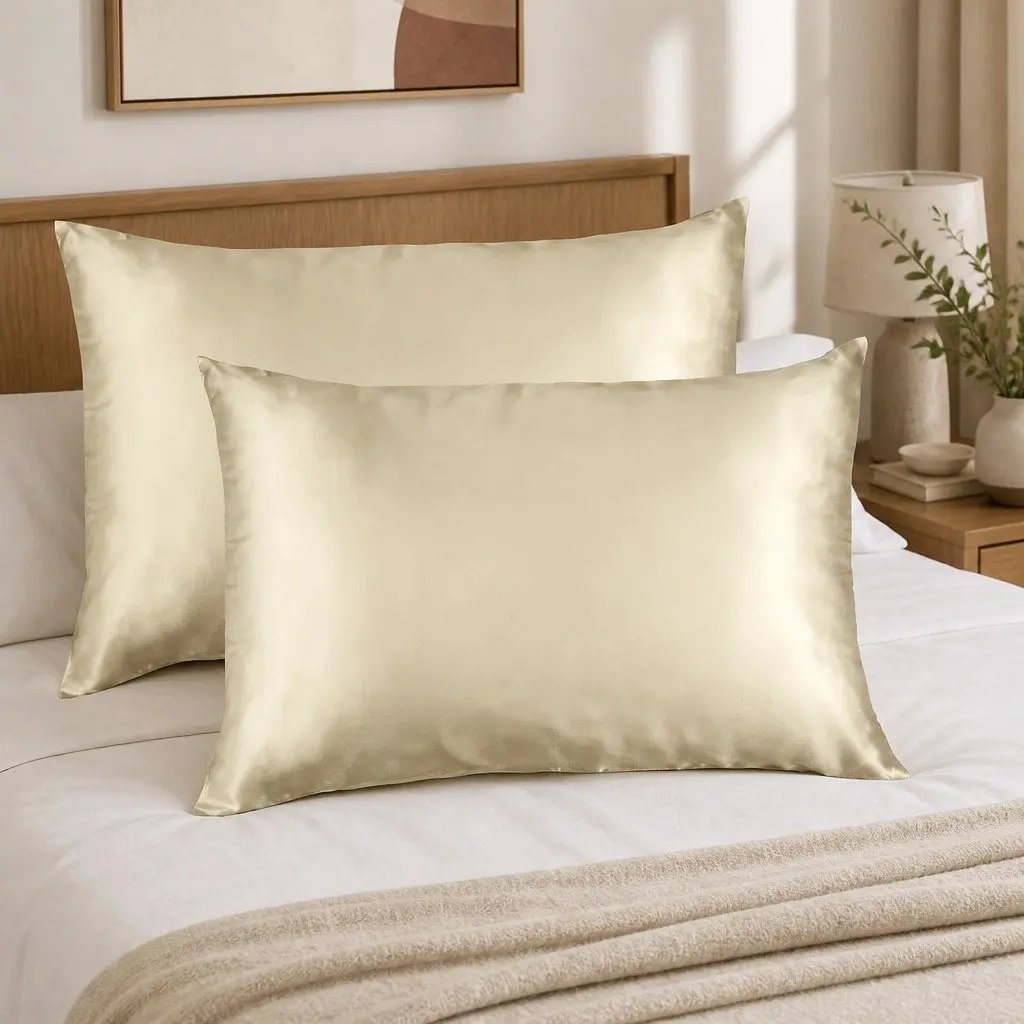 Mulberry Silk Pillowcase Champagne 51x76cm Hypoallergenic Breathable