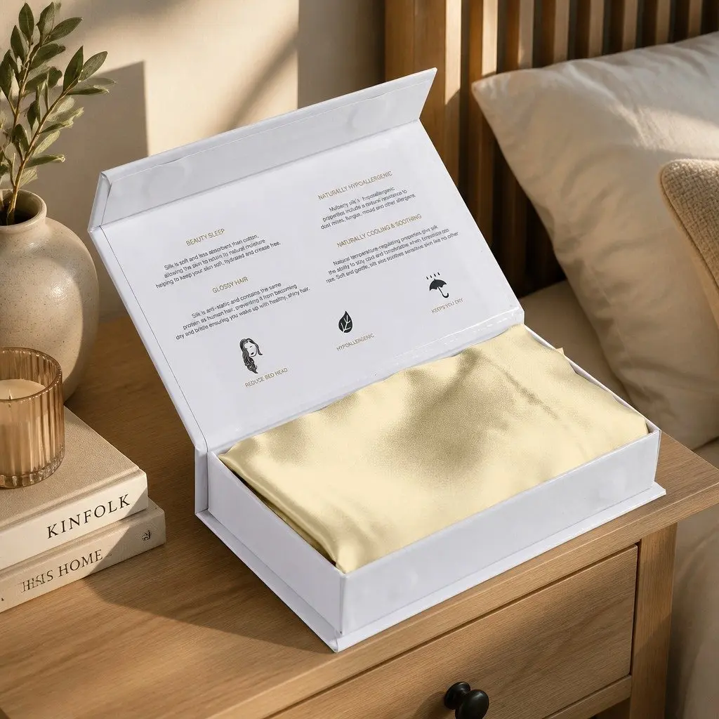 Mulberry Silk Pillowcase Champagne 51x76cm Hypoallergenic Breathable