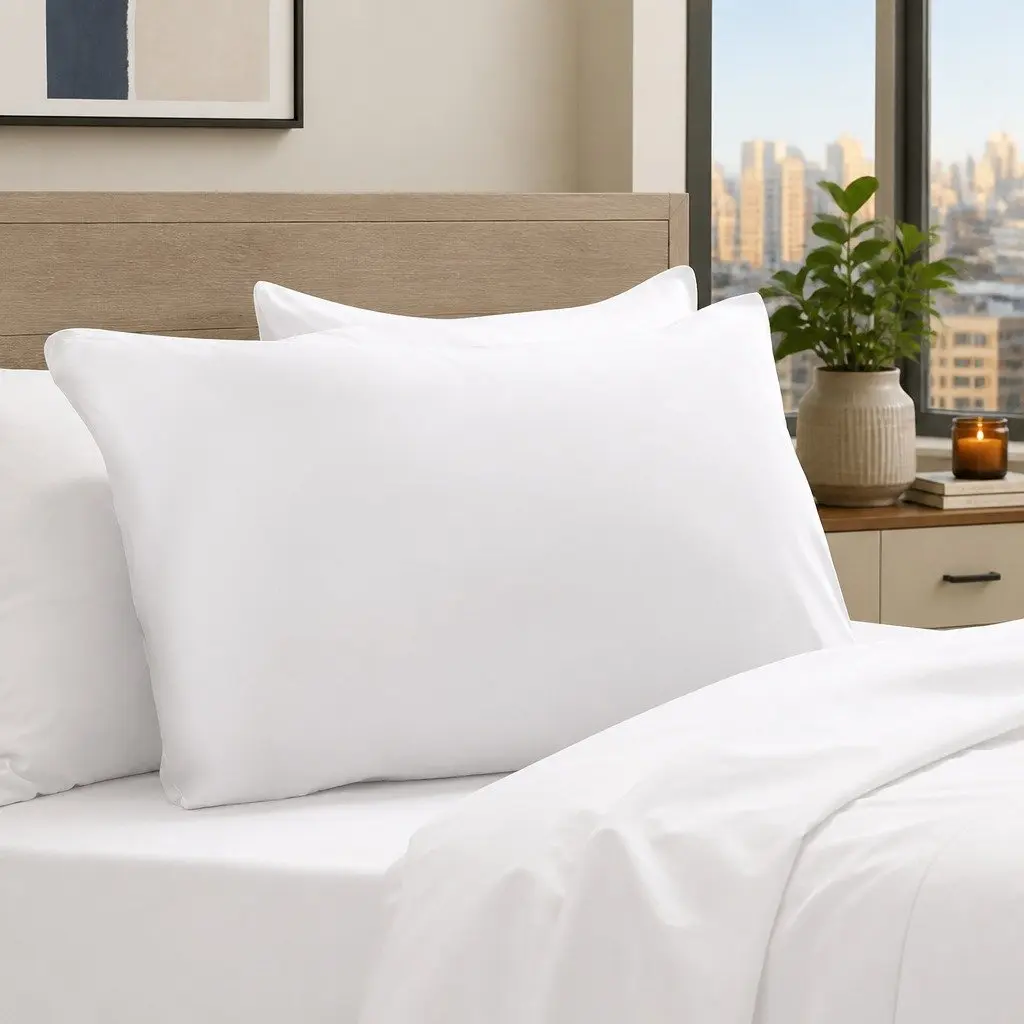 Hotel Pillow Signature Gusseted Design Head Neck Support Cotton Cover