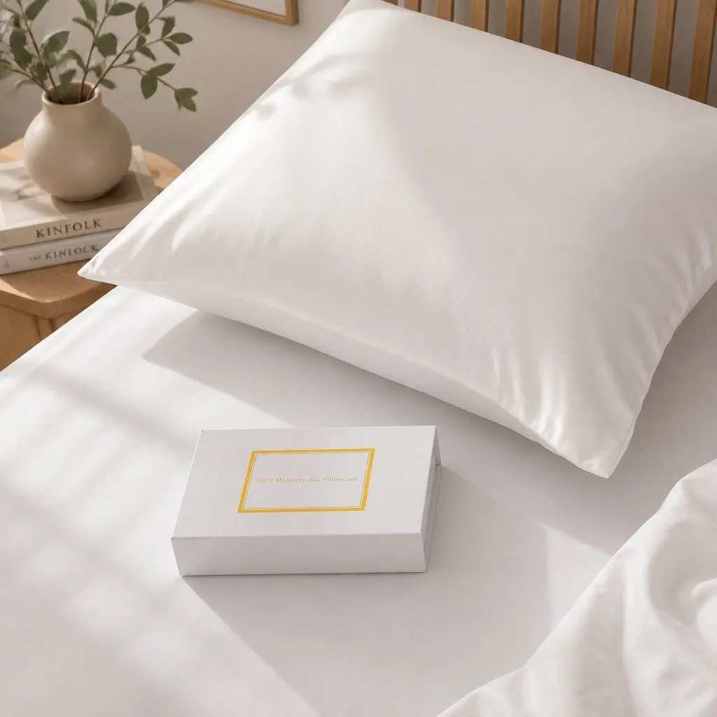 Silk Pillowcase Mulberry 51cm x 76cm Dual-Sided Hypoallergenic Temperature-Regulating