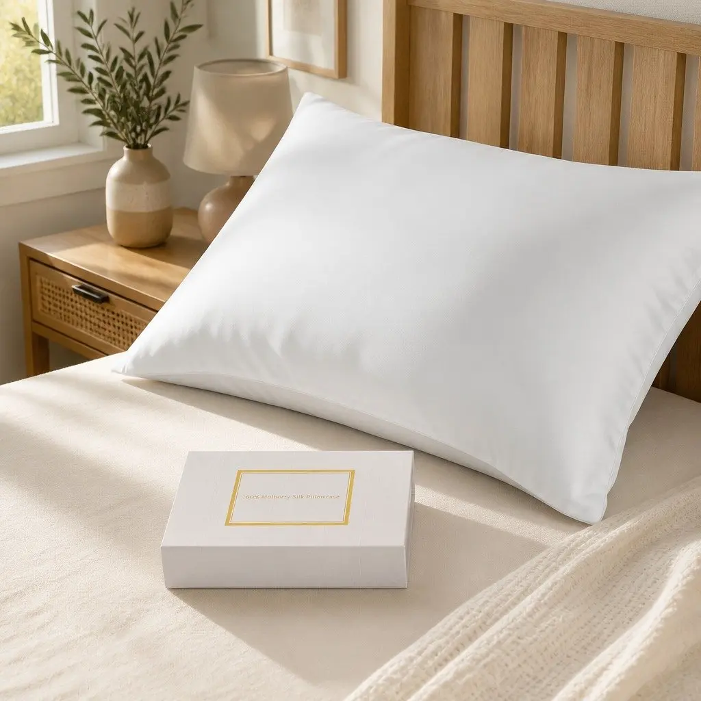Silk Pillowcase Pure Mulberry Silk Hypoallergenic Breathable 51x76cm