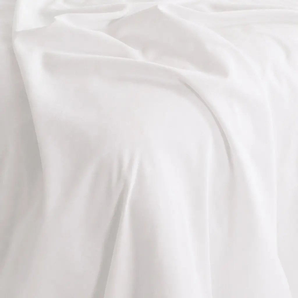 Queen Bamboo Cotton Sheet Set 1000TC Flat Fitted Pillowcases Bedding White