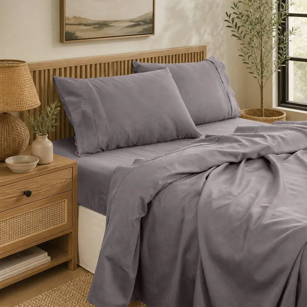 Queen Sheet Set Bamboo Cotton 1000TC Smooth Soft Hypoallergenic