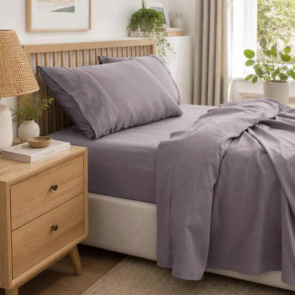 Queen Sheet Set Bamboo Cotton 1000TC Smooth Soft Hypoallergenic