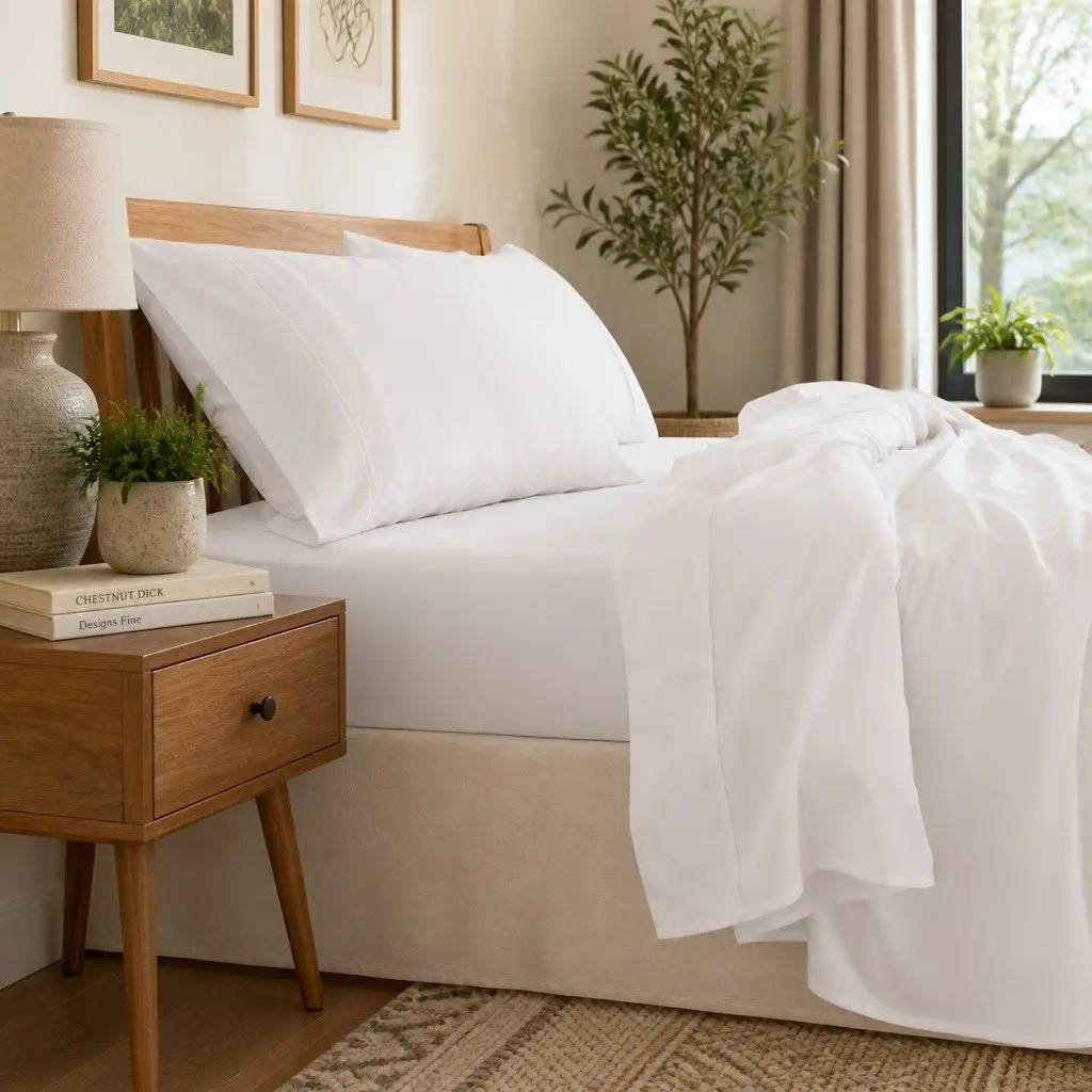 Bamboo Cotton Sheet Set King Size 1000TC Moisture-Wicking Hypoallergenic