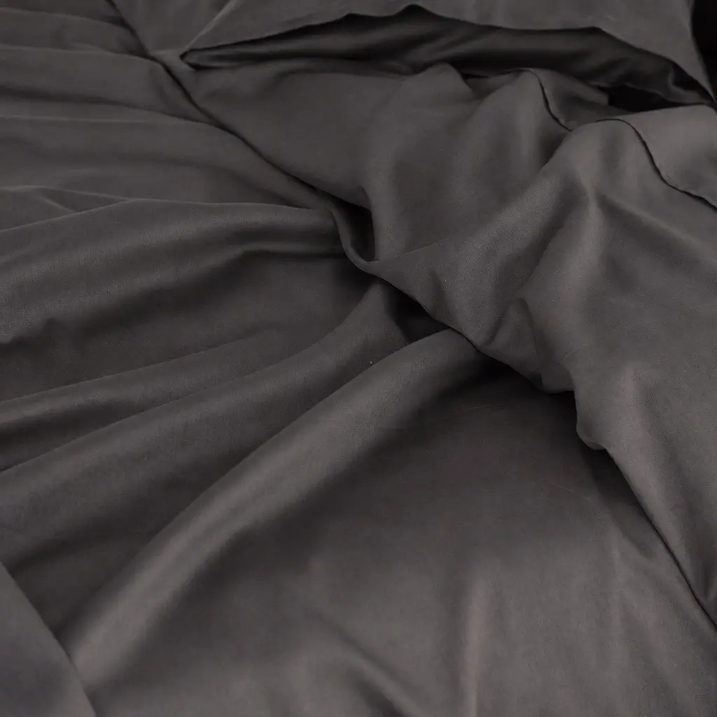King Sheet Set Pewter 1000TC Bamboo Cotton Blend Hypoallergenic Moisture-Wicking