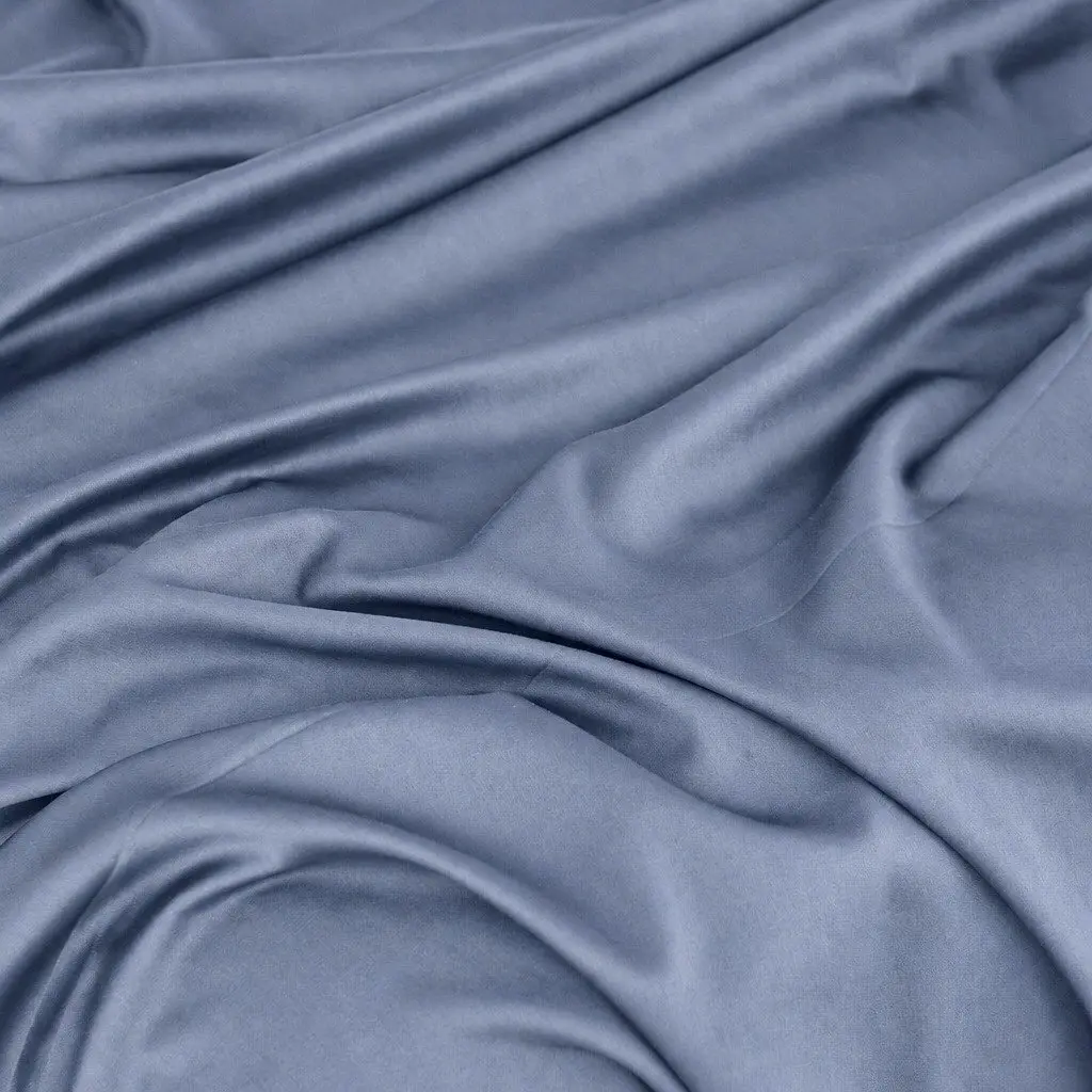 Bamboo Cotton Sheet Set Blue Fog King Size 1000TC Antimicrobial Hypoallergenic Soft Bedding