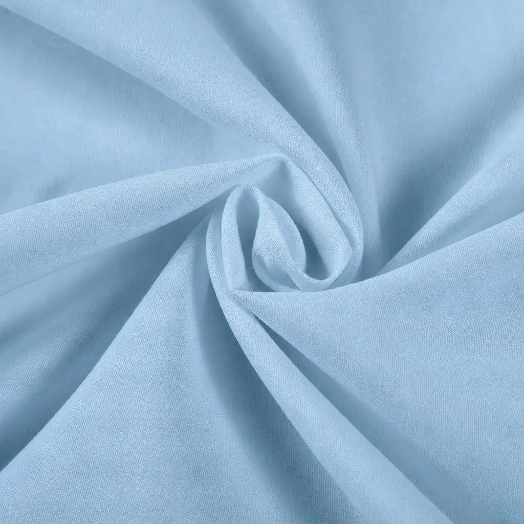 King Sheet Set Sky Blue 1200TC Satin Weave 4 Piece Bedding Pillowcases Flat Fitted