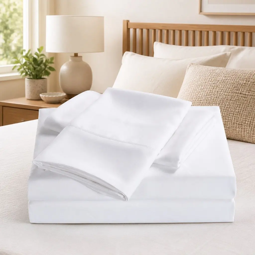 Bamboo Cooling Sheet Set 2000 Thread Count Soft Bedding White Aqua Denim Frost Light Blue Lilac Grey Mid Blue Peach Rust Olive Pearl Stone Mid Grey