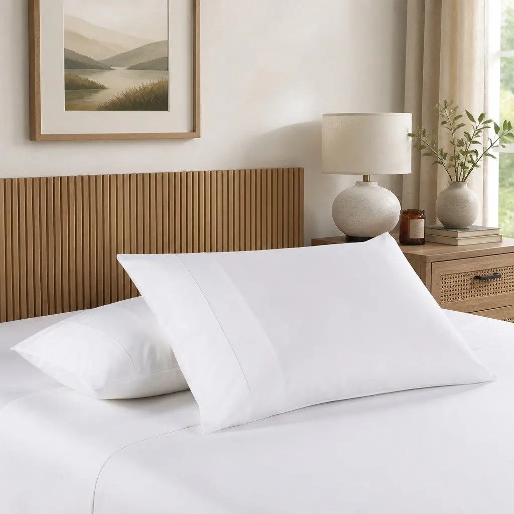 Bamboo Cooling Sheet Set White King 2000TC Satin Smooth Breathable Moisture-Wicking