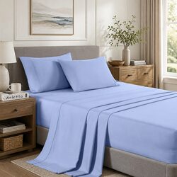 Bamboo Cooling Sheet Set King Size 2000TC Breathable Moisture Wicking Bedding