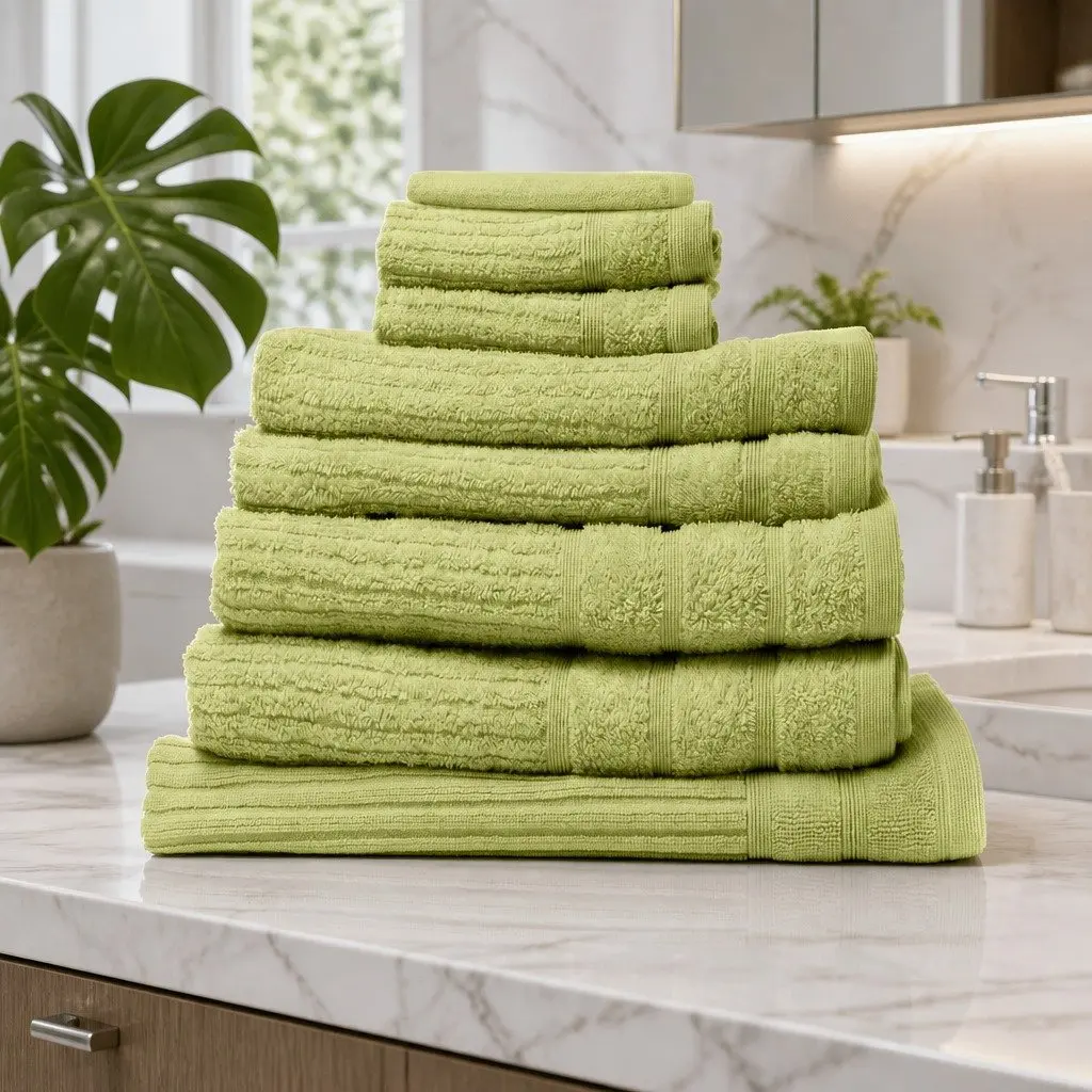 8 Piece Soft and Absorbent Egyptian Cotton Towel Set