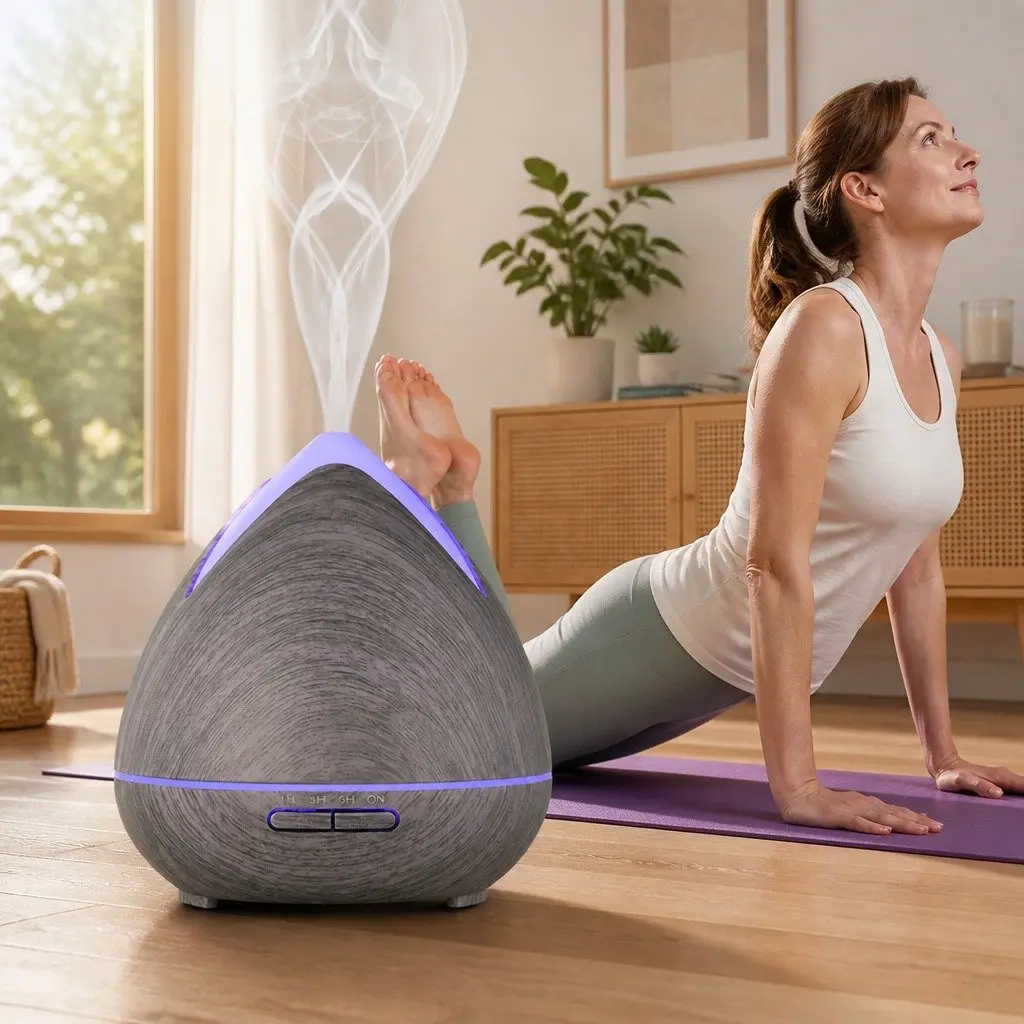 Ultrasonic Diffuser Violet 400ml Cool Mist 7 LED Mood Lights