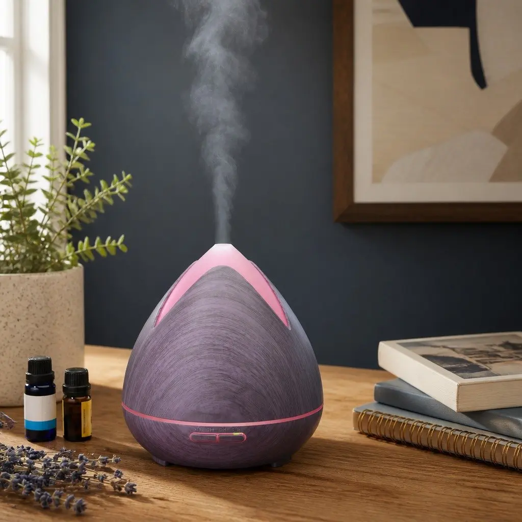 Ultrasonic Diffuser Violet 400ml Cool Mist 7 LED Mood Lights