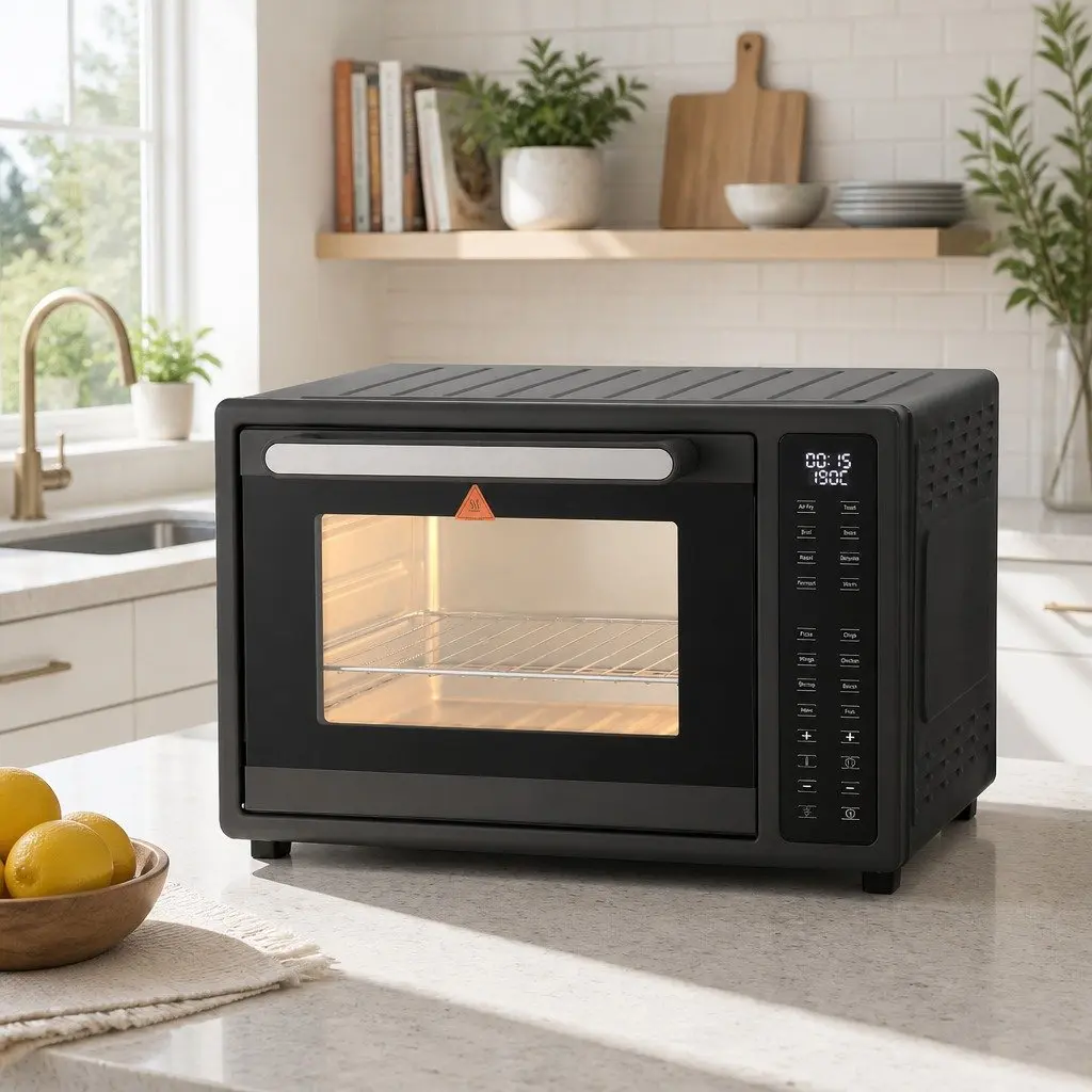 Air Fryer Oven Black 32L Large Capacity 1700W LCD Touch Control
