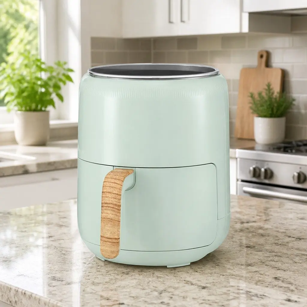 Air Fryer Blue 5L Touch Control with 8 Pre-set Cooking Programs and 360° Hot Air Circulation